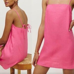 Reformation Aubree Linen Mini Dress